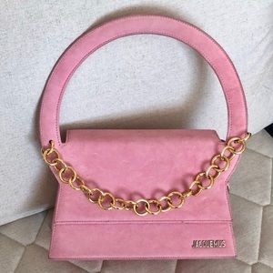 Jacquemus Le Sac Round Bag - Pink Suede